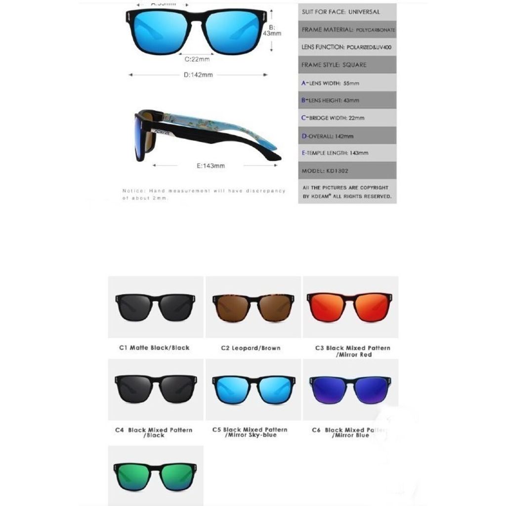 KDEAM Polarised Sunglass KD1302 – OpticalExpert: Let You Serve Your  Customers At Ease