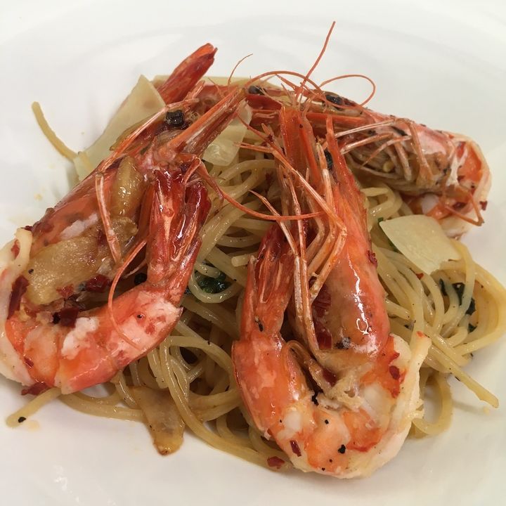 Tiger Prawns Aglio.JPG