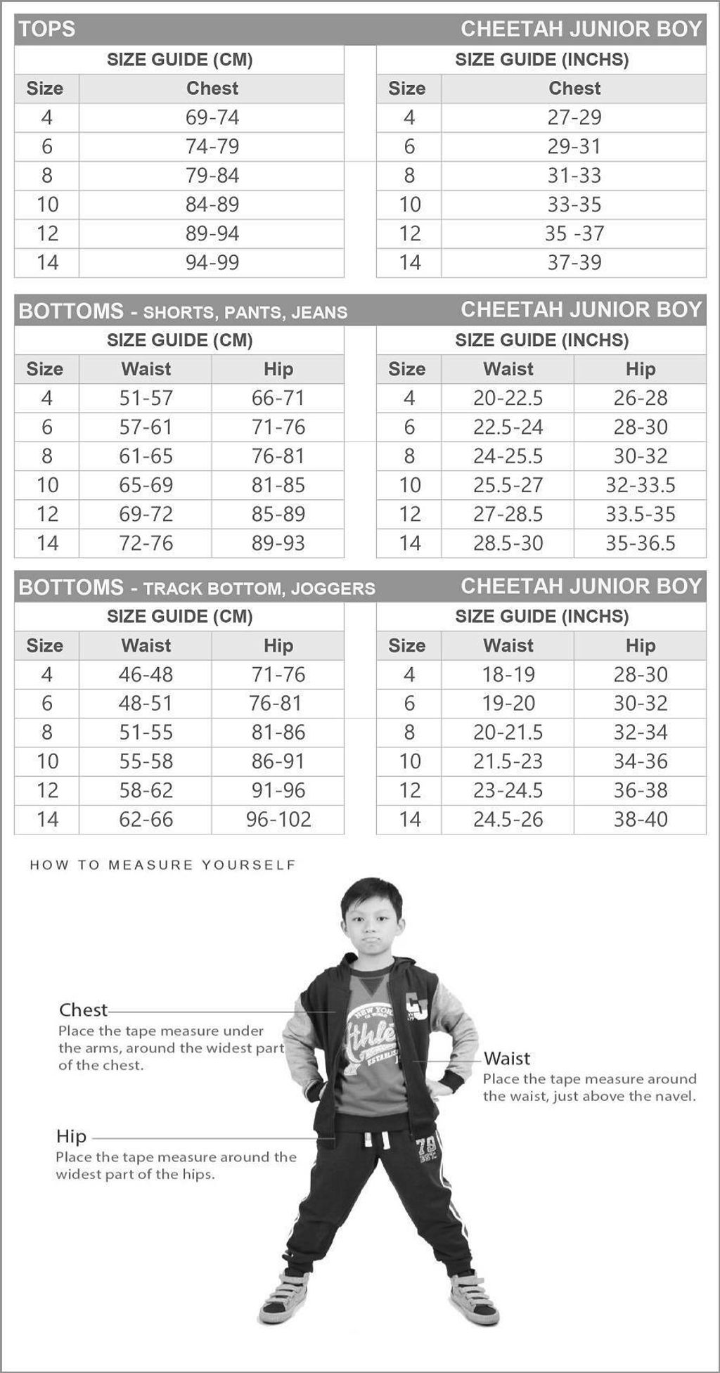 CHEETAH JUNIOR BOY SIZE CHART .jpg