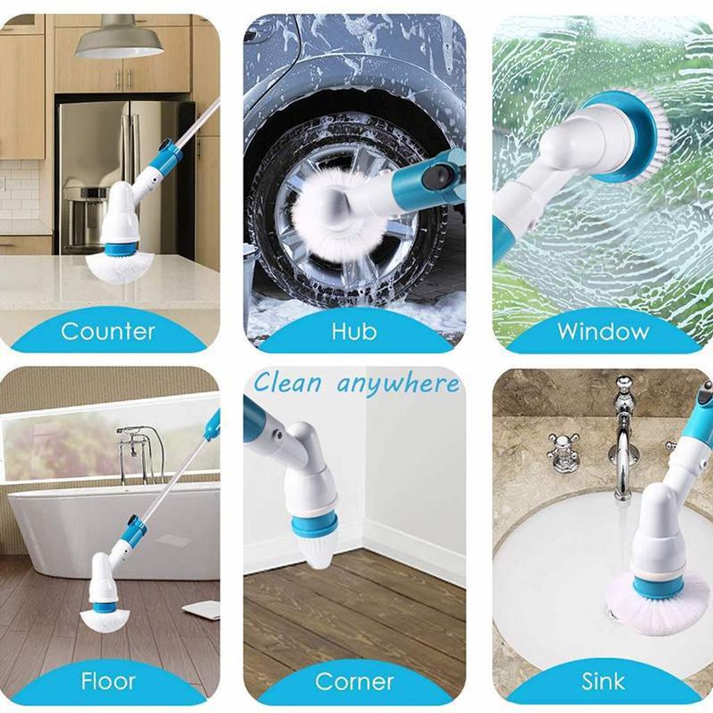 Electric Spin Scrubber Turbo Scrub Cleaning Brush Cordless Chargeable –  Have no clue