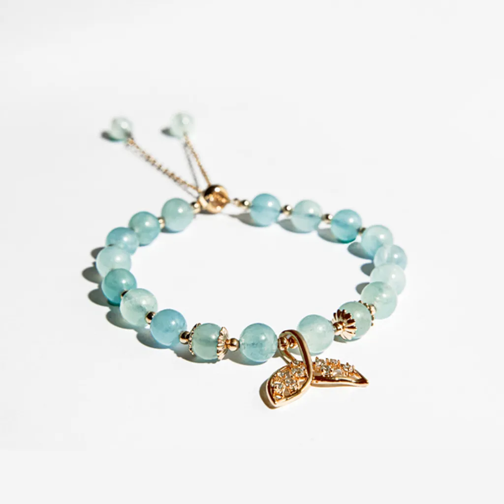 藍鯨魚尾巴14k金海藍寶手鍊blue Whale Coconutsea 椰子海飾品