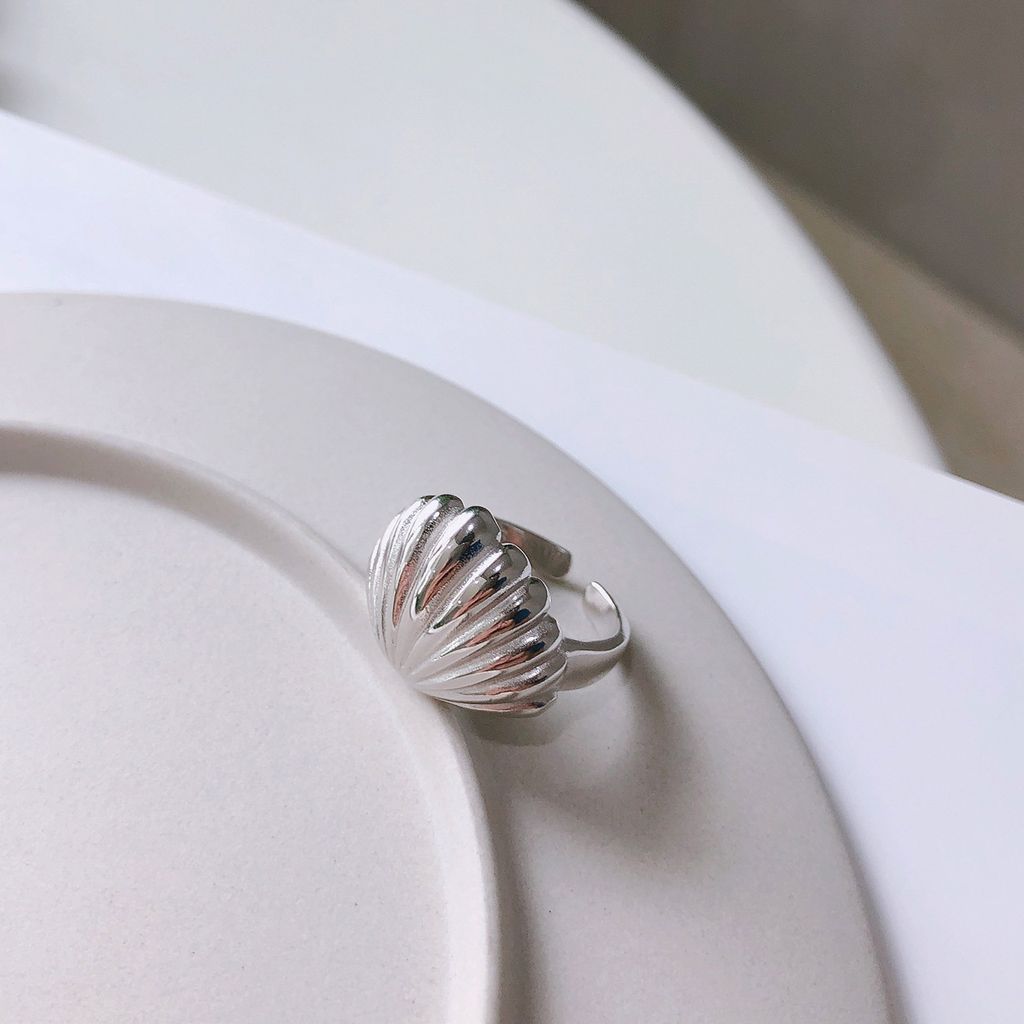 銀色貝殼的夏天食指戒 SILVER SEASHELL