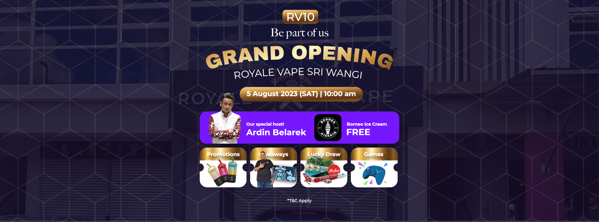 Dah set calendar ktk org? 🤔🗓  Set lok! Takut ktk org lupak RV10 Grand Opening pada 5th August 2023 tok! 🤭.