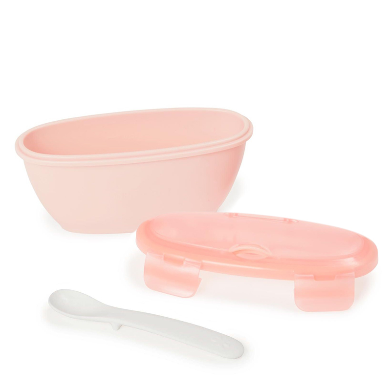 136) Skip Hop Easy-Serve Travel Bowl&Spoon-Soft Coral_3.jpg