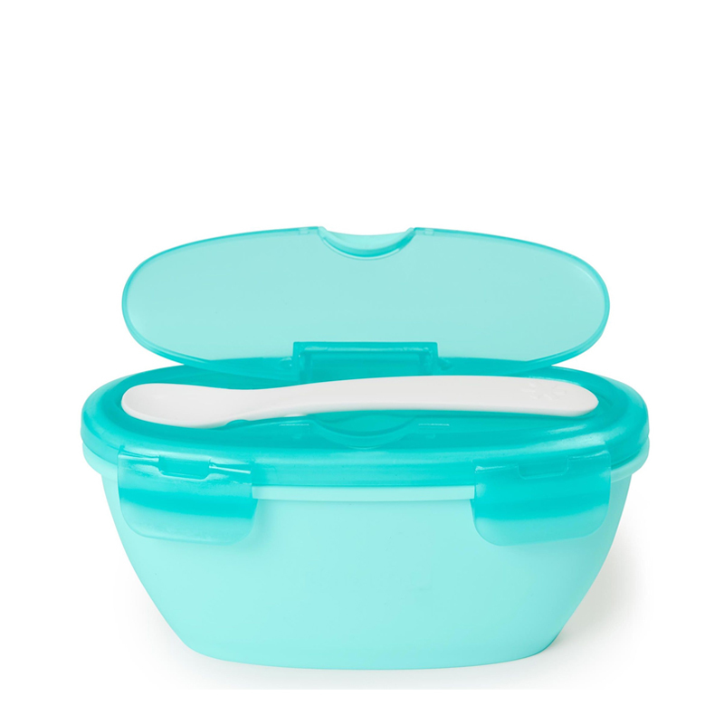 137) Skip Hop Easy-Serve Travel Bowl&Spoon-Soft Teal.jpg