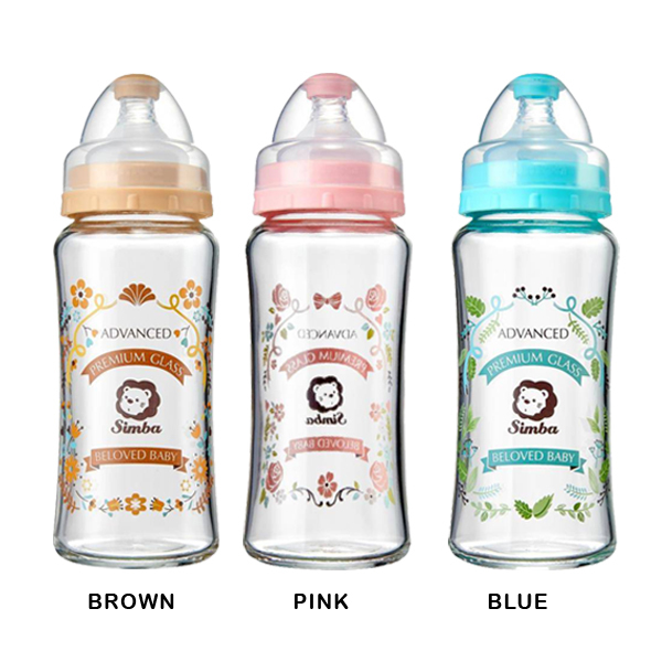 S1) Simba Romance Wide Neck Glass Feeding Bottle 270ml.jpg