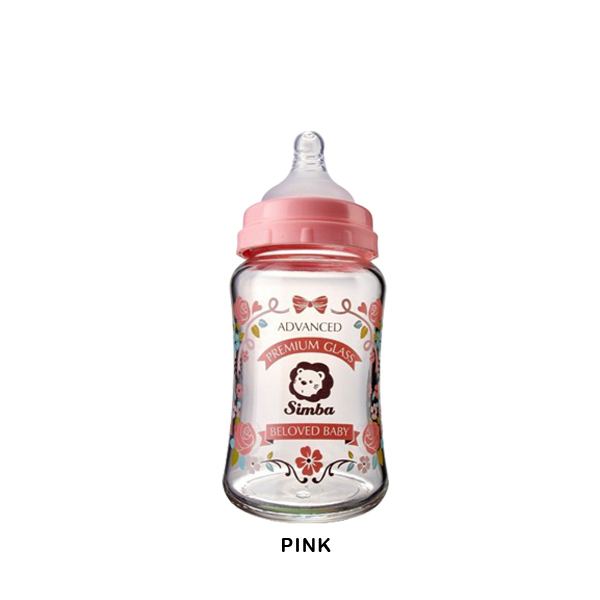 S2) Simba Romance Wide Neck Glass Feeding Bottle 180ml_pink.jpg