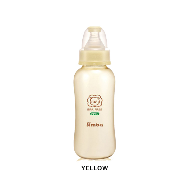 S14) Simba PPSU Standard Neck Calabash Feeding Bottle - Cross Hole (320ml)_yellow.jpg