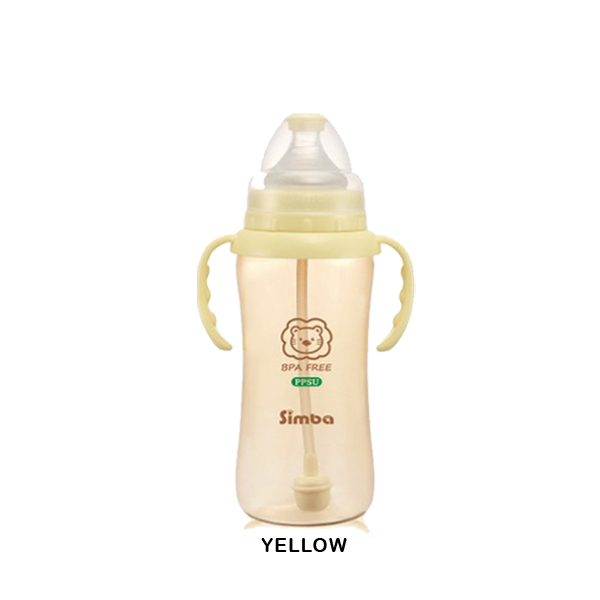 S16)Simba PPSU Wide Neck Calabash Feeding Bottle With Auto Straw & Handle - Cross Hole (360ml)_yellow.jpg