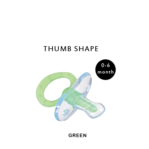 S32) Thumb Shape Massage Pacifier - 0-6 month_green.jpg