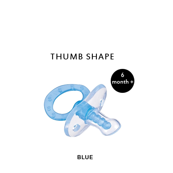 S33) Thumb Shape Massage Pacifier - 6 month plus_blue.jpg