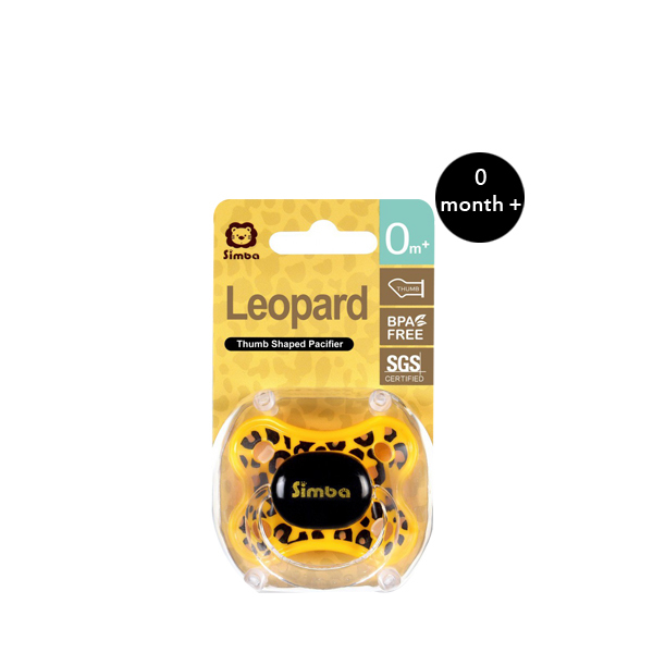 S34) THUMB SHAPE PACIFIER - 0 MONTH +_leopard_2.jpg