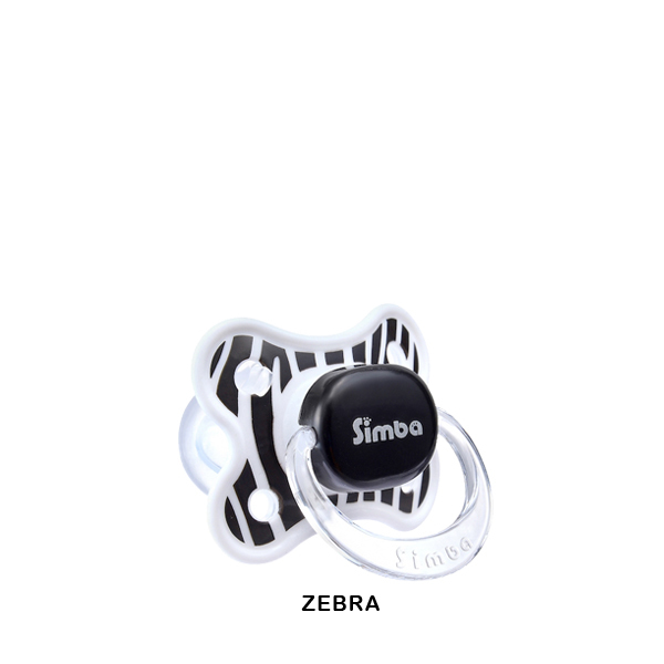 S34) THUMB SHAPE PACIFIER - 0 MONTH +_zebra.jpg