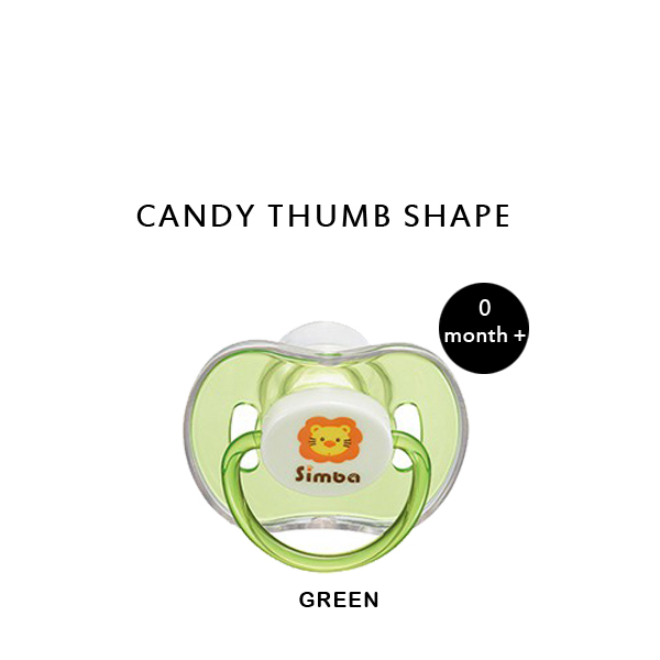 S38) Simba Candy Thumb Shape Pacifier - 0+ Month_green.jpg