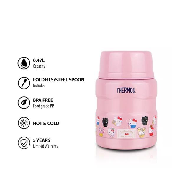 Thermos 0.47L Hello Kitty Stainless Steel King Food Jar With Spoon – Baby  Stork (MRI2015/1030)