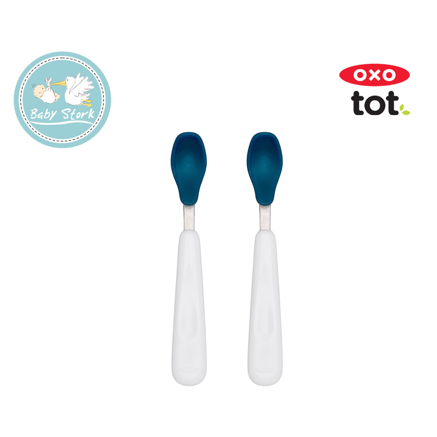 OXO Tot Silicone Spoon Set Navy