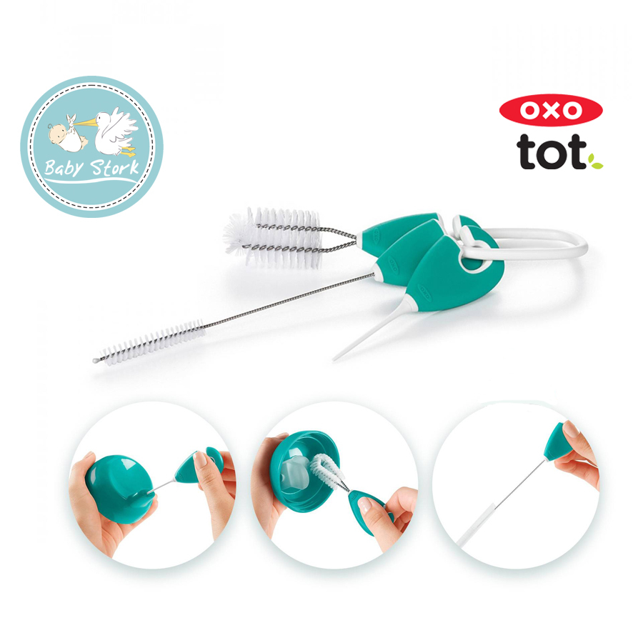 OXO Straw and Sippy Cup Cleaning Brush Set in Teal