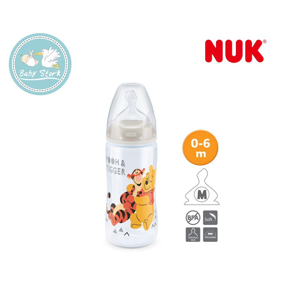 Nuk biberon disney tc_mickey_gray_ pp300ml silicone 6-18m - Prénatal