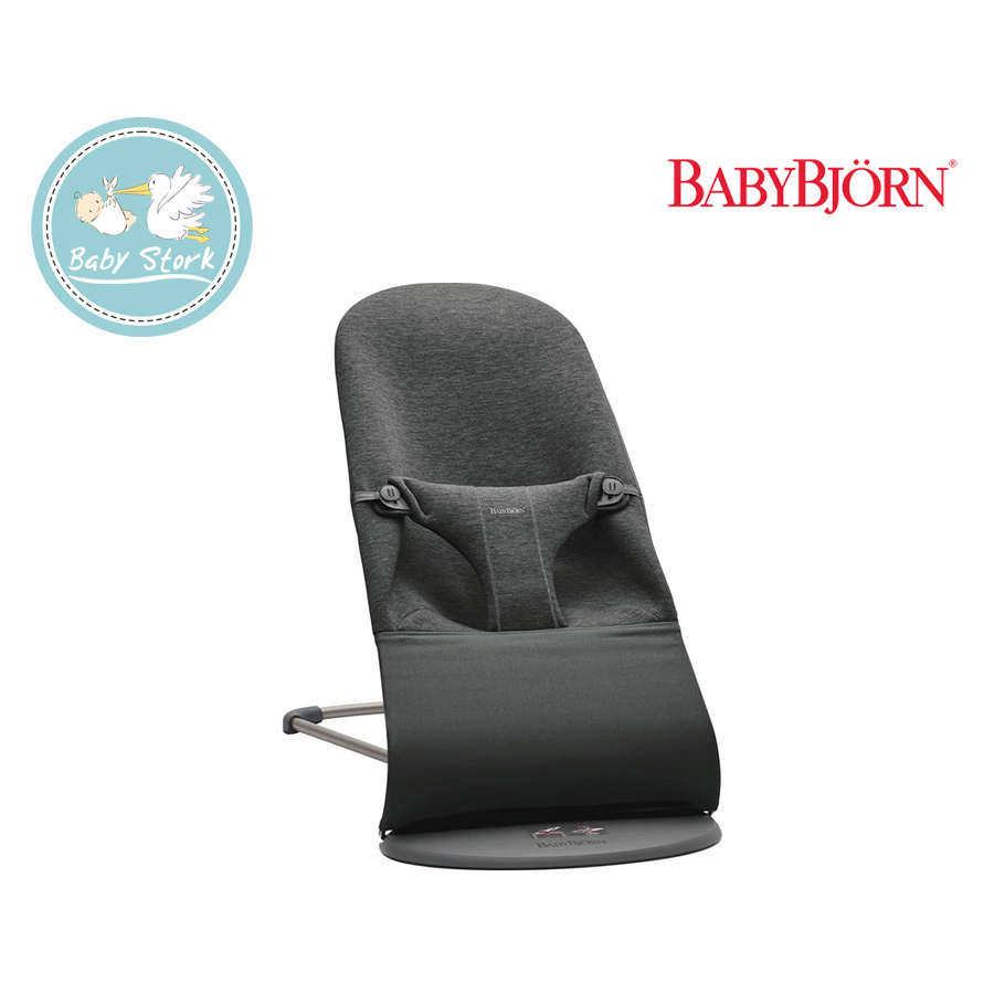 BabyBjorn Bouncer Bliss 3D Jersey Charcoal Grey Baby Stork