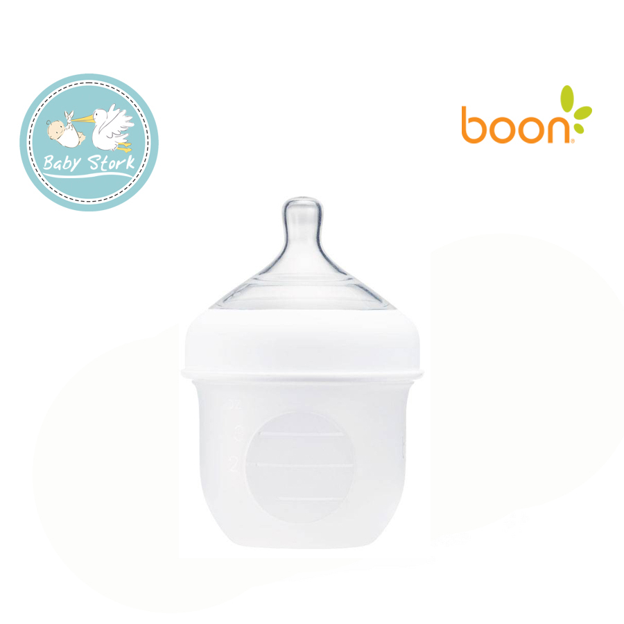 Boon NURSH Silicone Pouch Bottles - Gray, 4oz