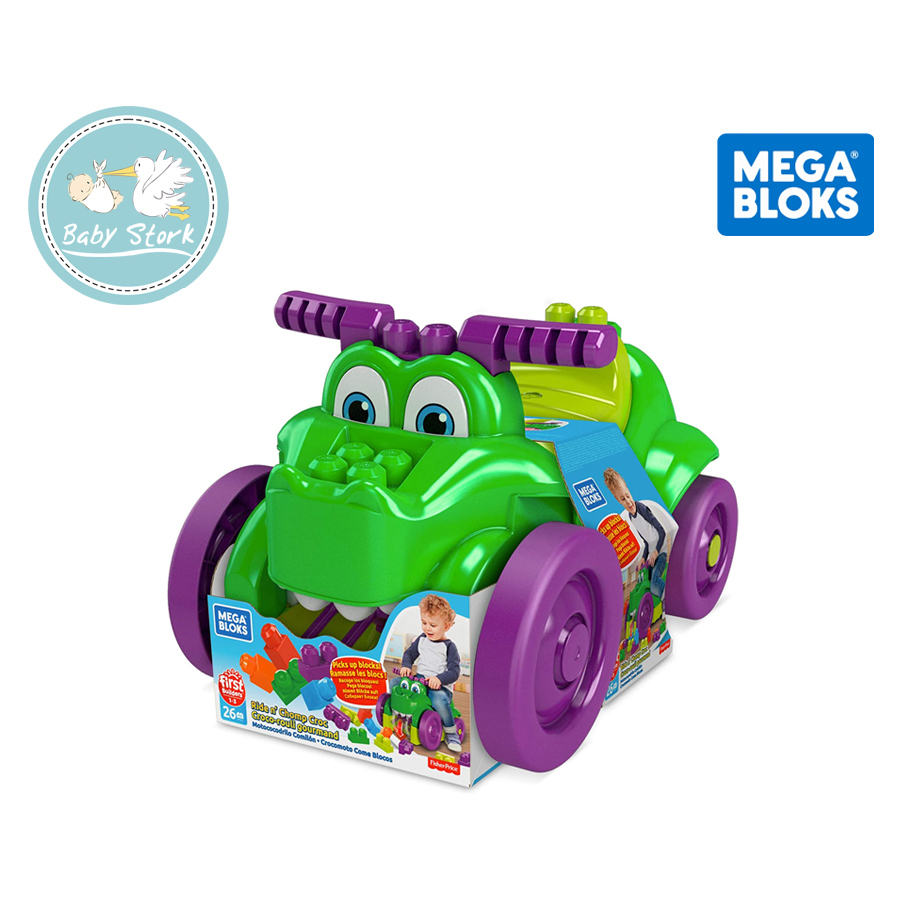 Mega Bloks First Builders Ride n' Chomp Croc, Crocodile Riding Toy