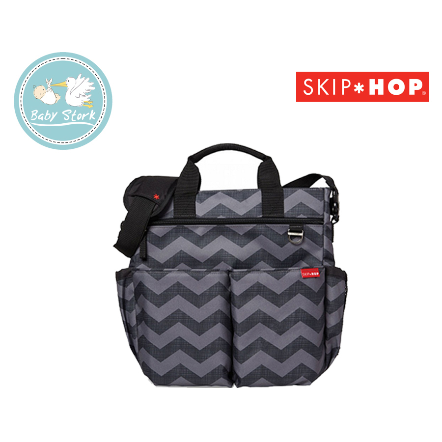 Baby Aspen 360 Signature Diaper Bag - Gray Chevron