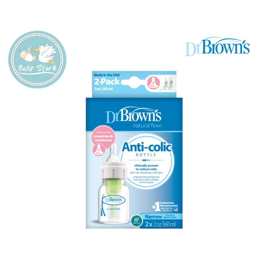 Dr Brown - Natural Flow Standard Baby Bottle 2oz/60ml