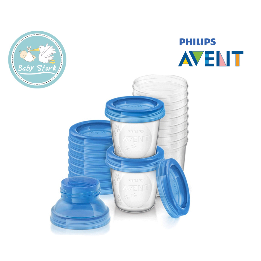 Philips Avent Breast Milk Storage Cups And Lids, 6 Oz. (10-Count)