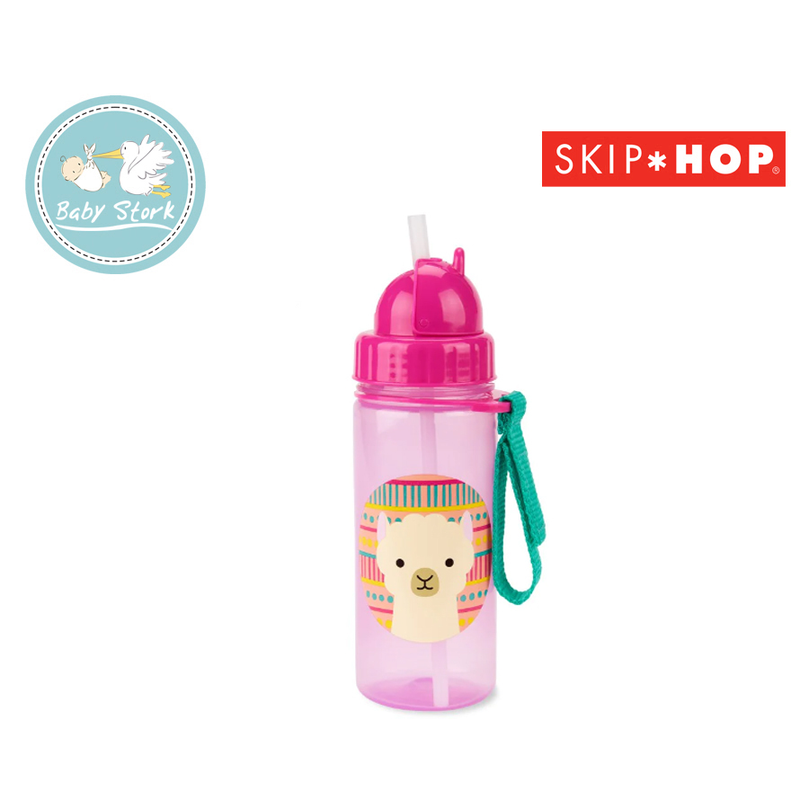 Llama Zoo Straw Bottle - 13 oz - Llama