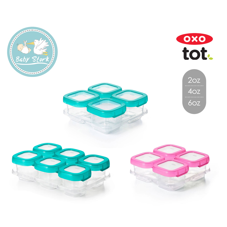 6 oz Baby Blocks™ Plastic Freezer Storage Containers