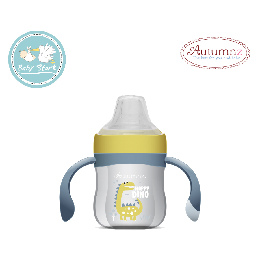 Autumnz Tritan Sippy Cup With Handle Soft Silicone Spout & Weight Straw  180ml - Penguin / Dino / Unicorn – Baby Stork (MRI2015/1030)