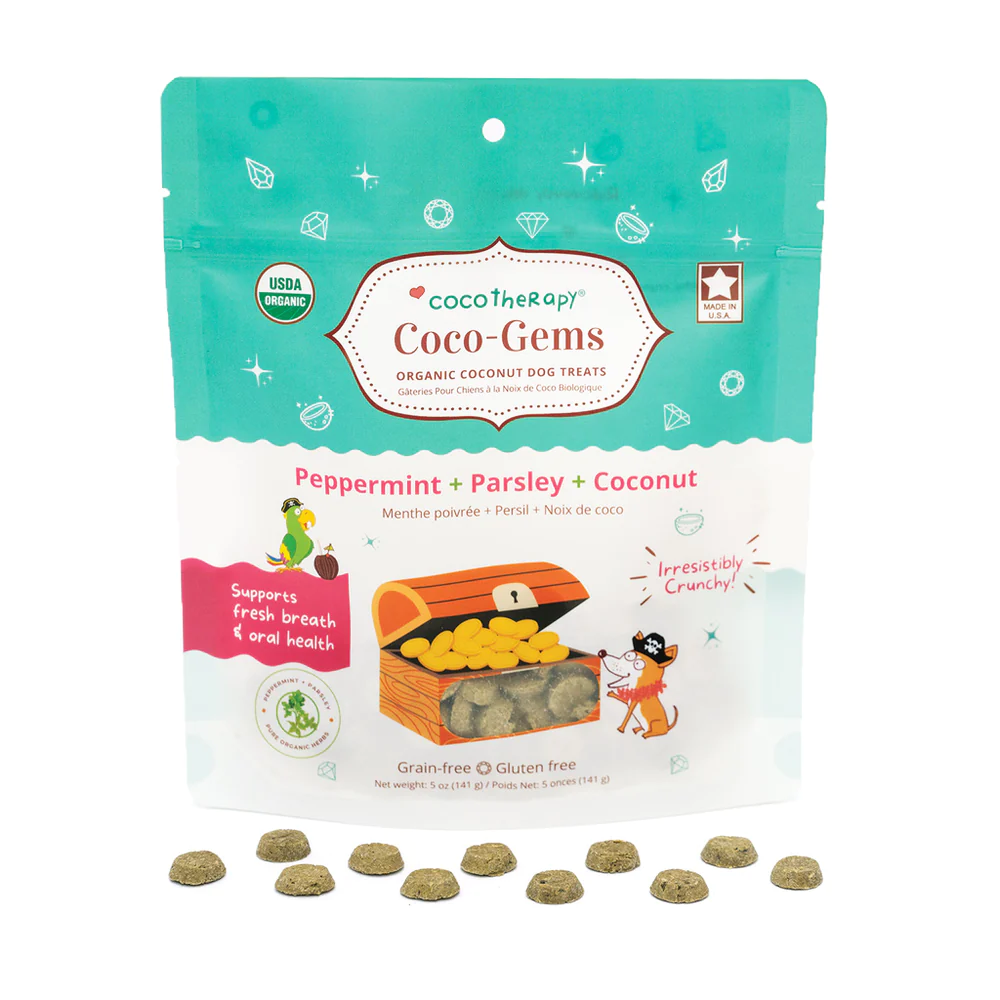 CocoTherapy Coco-Gem Treats Peppermint +Parsely + Coconut - 01