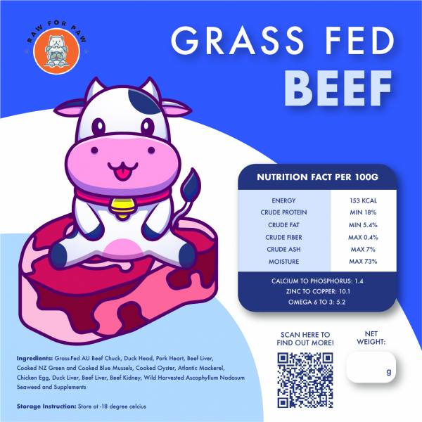 Raw for Paw - Grass Fed Beef