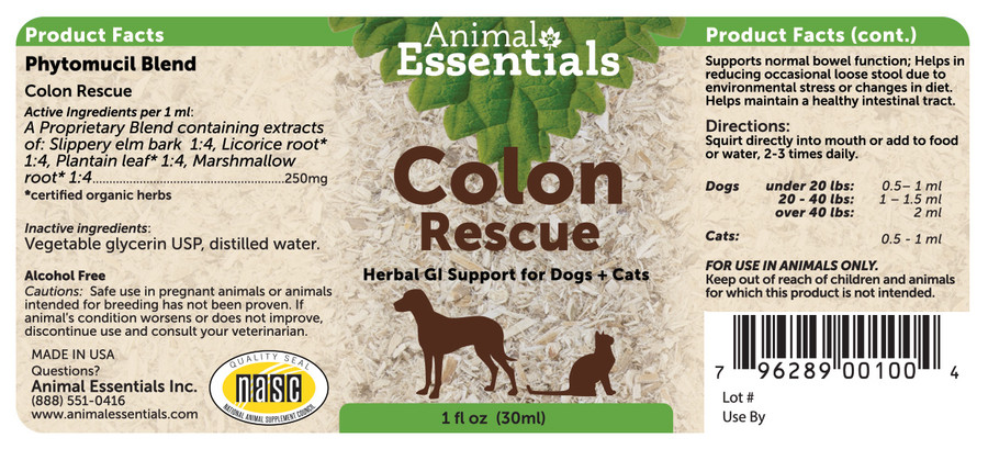 Animal Essentials - Colon Rescue Tincture 02