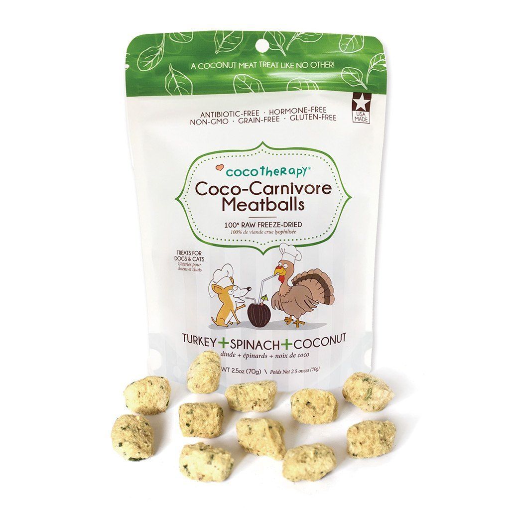 CocoTherapy Coco-Carnivore Meatballs Treats Turkey + Spinach + Coconut 01.jpg
