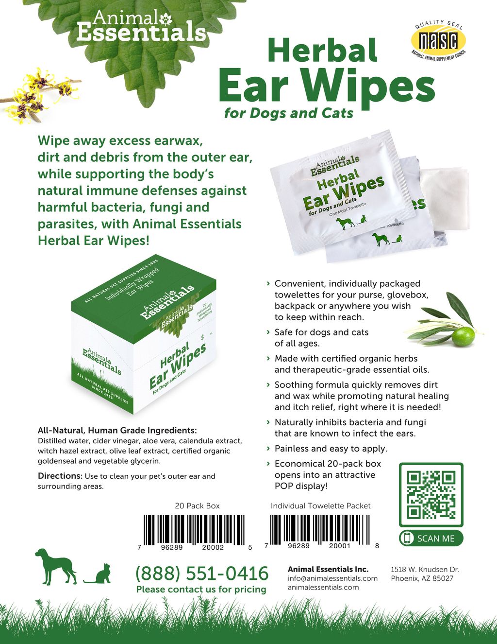 Animal Essentials - Herbal Ear Wipes 02