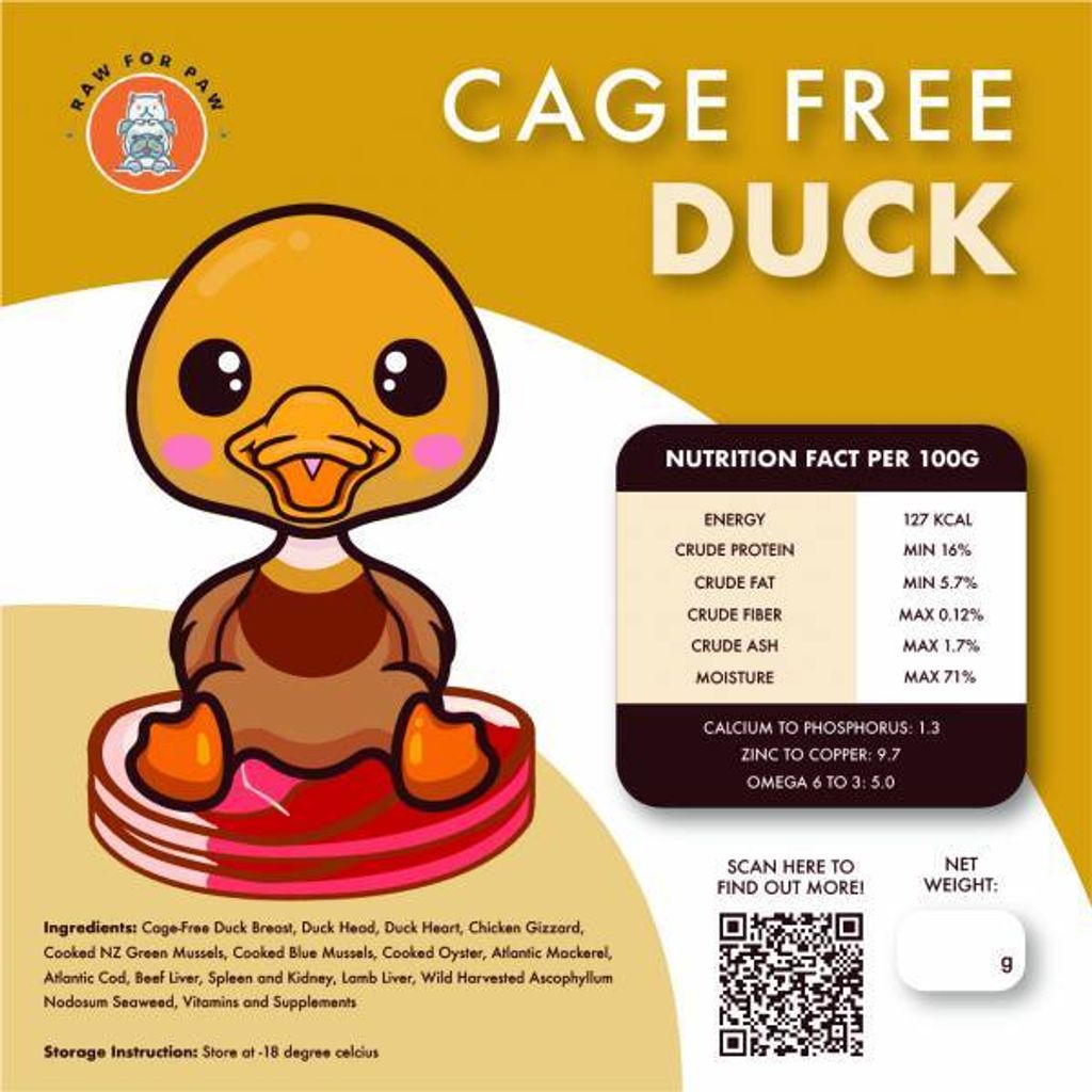 Raw for Paw - Caged Free Duck