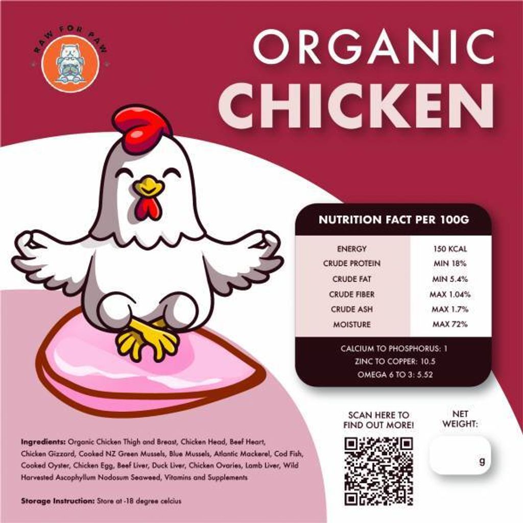Raw for Paw - Organic Chicken