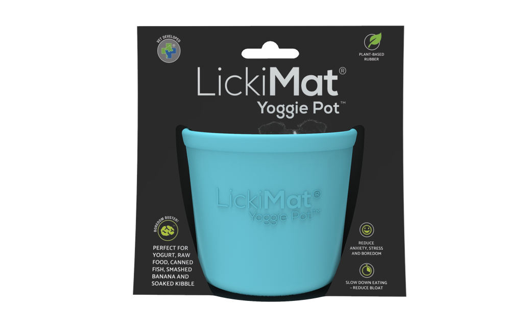 Lickimat Yoggie pot blue front 2