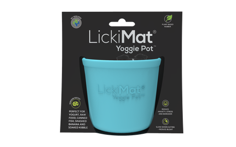 Lickimat Yoggie pot blue front 2