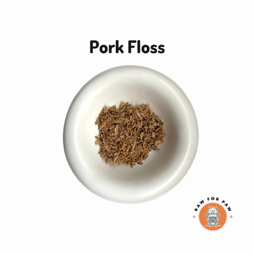 Raw for Paw Fresh Pork Jerky or Floss Air Dried Treats Toppers For