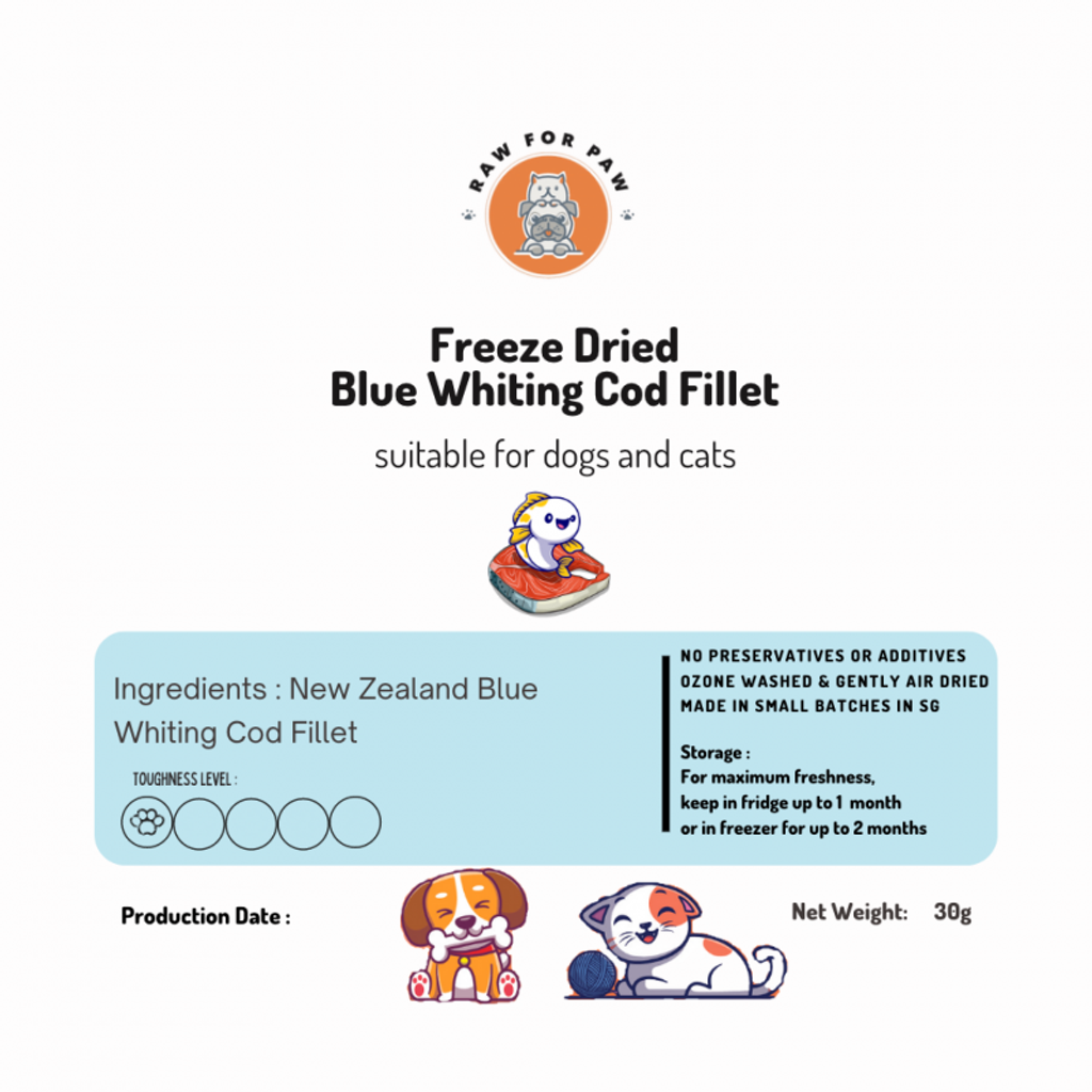 Freeze Dried Blue Whiting Cod Fillet 02