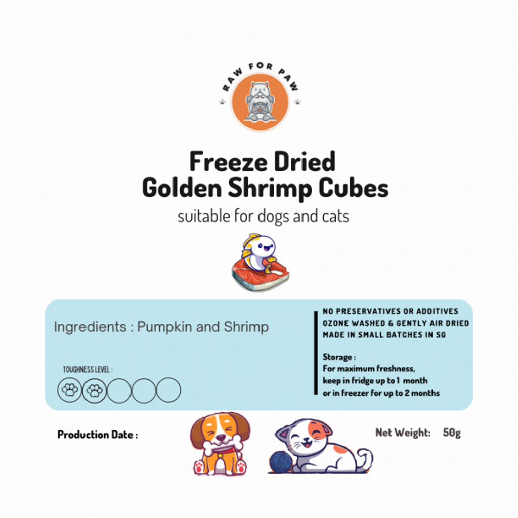 Freeze Dried Golden Shrimp Cubes 02