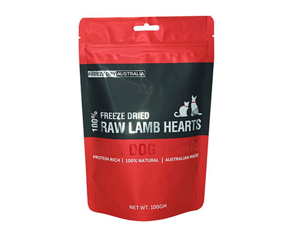 Diced Lamb Hearts 100G - Front
