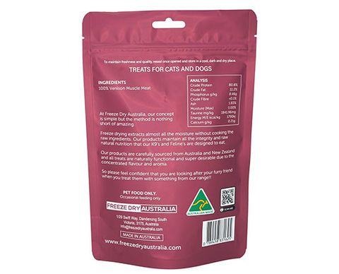 Venison Cookie 100G - Back