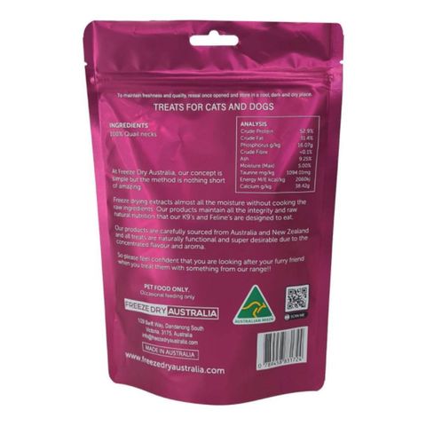 Quail Necks 100G - Back