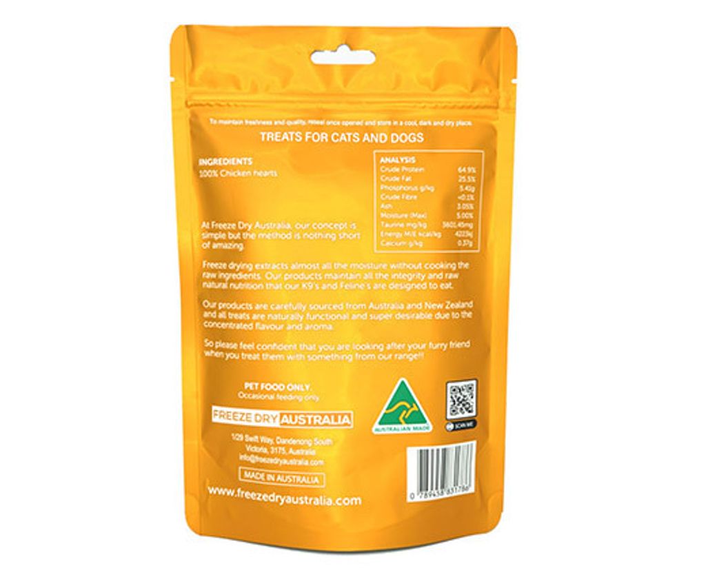 Chicken Hearts 100G - Back