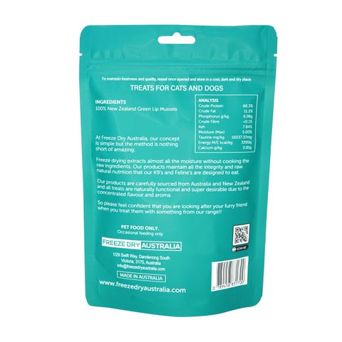 Green Lip Mussels 70G - Back