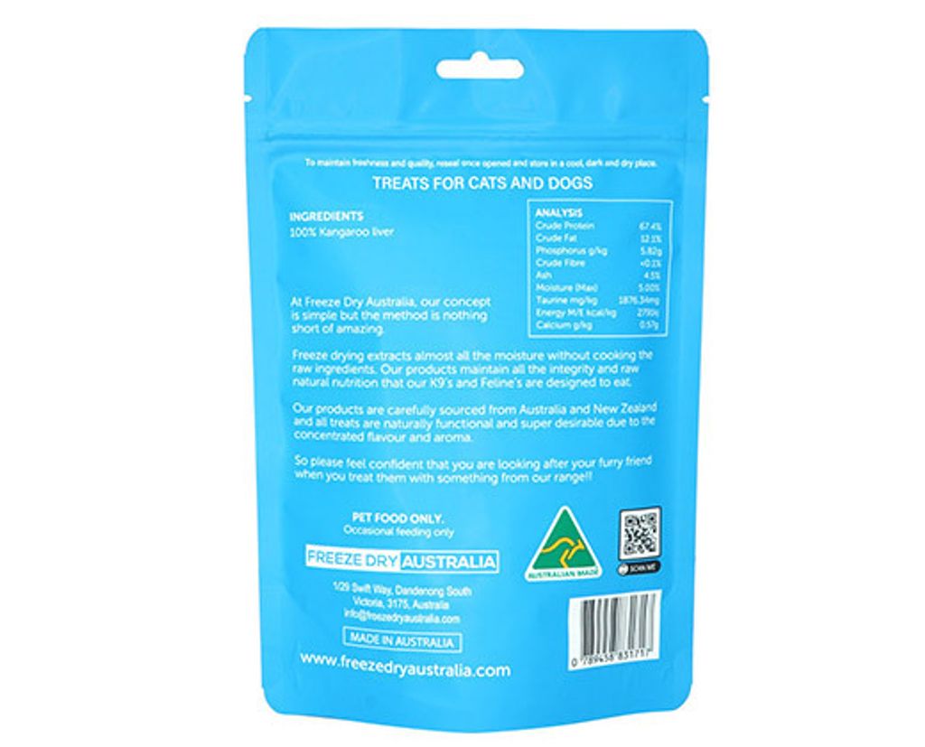 Kangaroo Liver 100G - Back