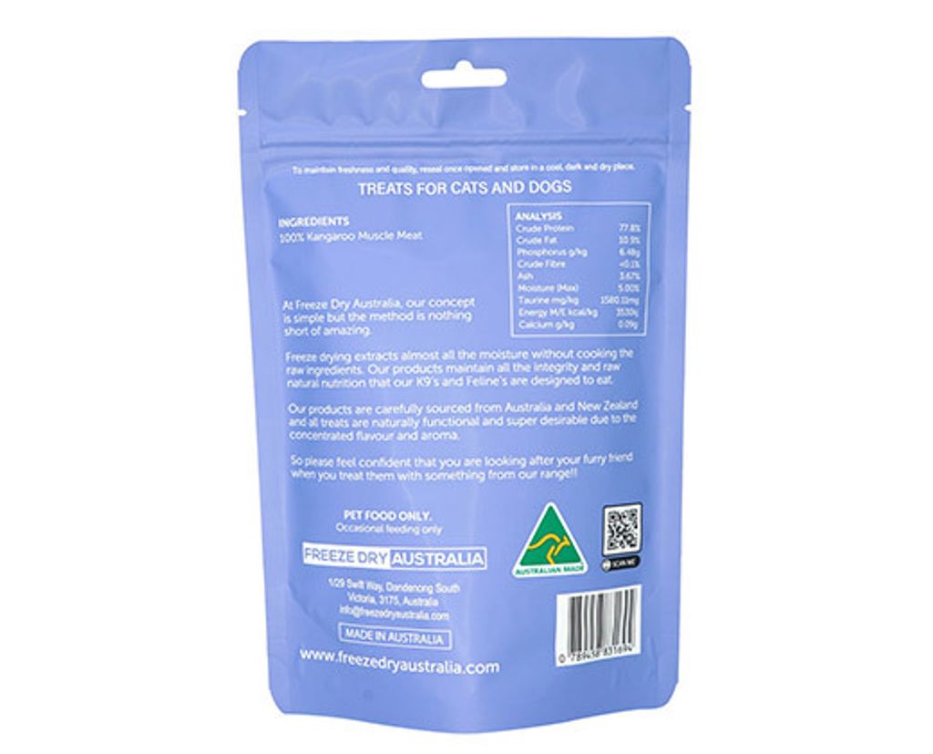 Kangaroo Cookie 100G - Back